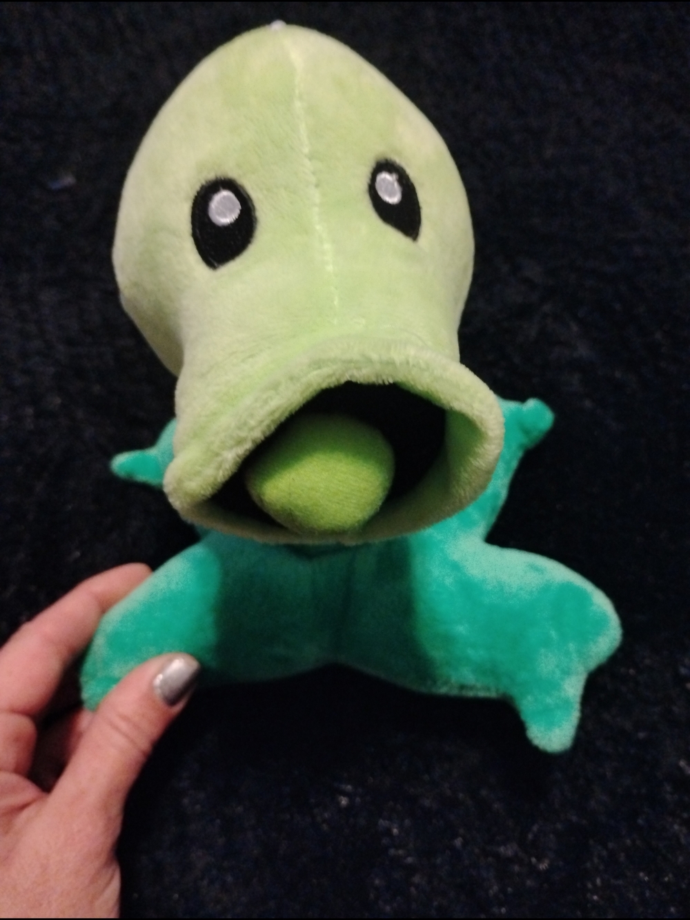 Plush Green Plant Hang Toy with Suction Cup